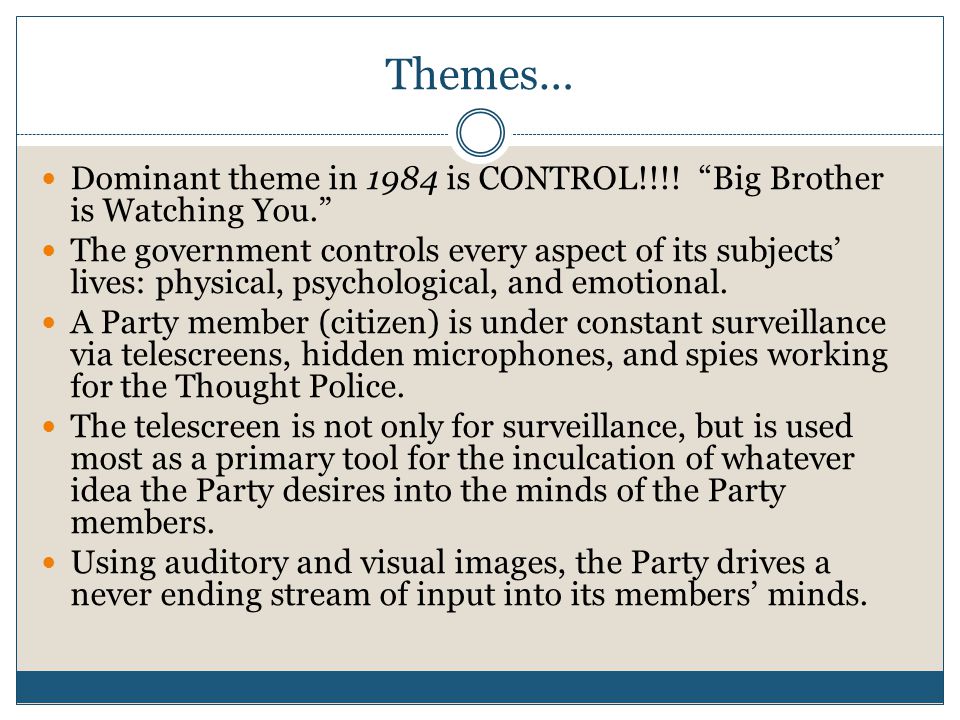1984 by george orwell themes dialogue